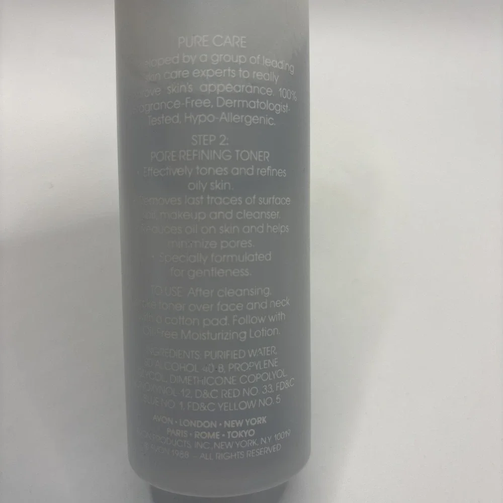Avon Pure‎ Care Pore Refining Toner For Normal / Oily Skin  6 Fl Oz NOS